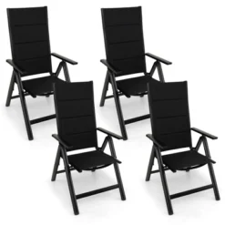 Tangkula Set Of 4 Patio Folding Chairs Lightweight Outdoor Dining Chairs W/ Padded Seat -Tangkula GUEST ce8f578b 0a2b 4cc1 a949 bfef0440ee86