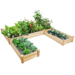 Tangkula Elevated Garden Bed U-shaped Wooden Planters Flexible Combination Suitable For Vegetable Flower Herb -Tangkula GUEST cea9d2c9 d83d 415a ab3b 559753284689