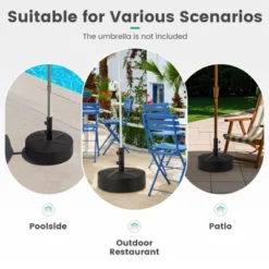 Tangkula 20" Outdoor Umbrella Base Patio Umbrella Weighted Base W/3 Adapters Fit 1.89"/1.5"/1.42" Poles -Tangkula GUEST cf35105b 346b 40e2 921d a1b9fd7ec9cc