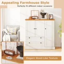 Tangkula Sideboard Buffet Cabinet Kitchen Pantry Hutch Storage Cabinet Farmhouse Credenza -Tangkula GUEST d0167ffb ff02 4d9a 9591 7d5488e6e830