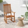 Tangkula Patio Rocking Chair W/ 400 Lbs Weight Capacity Eucalyptus Wood Porch Rocker W/ High Back -Tangkula GUEST d46f7ac9 0074 49a3 b2a7 38fe4b1b03a7