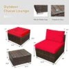 Tangkula 5-Piece Outdoor Rattan Wicker Sofa Set Lounge Chair With Red Cushions -Tangkula GUEST d515f41b e87d 4e34 a0d9 786c441f872a