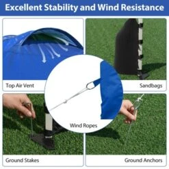 Tangkula 10 X 10 FT Pop Up Canopy Tent W/ 1 Sidewall Wheeled Bag 8 Stakes & 4 Wind Ropes -Tangkula GUEST d58e7f8c 0522 431d a9a9 213ccb236db7