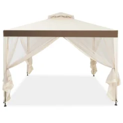 Tangkula 10' X 10' 2-tier Outdoor Netting Canopy Sun Shade Gazebo Tent For Picnic Party -Tangkula GUEST d5d654c8 3014 4419 9462 6407c208b0aa