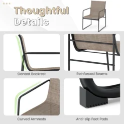 Tangkula Patio Chairs Set Of 2/4, Outdoor Furniture Chairs W/ Ergonomic Backrest -Tangkula GUEST d6031b91 c50a 4de8 9a67 367229f8a810