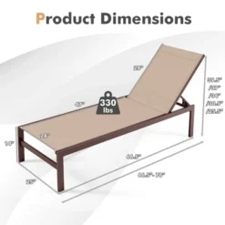 Tangkula Set Of 2 Aluminum Patio Chaise Lounge Outdoor Adjustable Lounge Chair W/ 6-Position Backrest -Tangkula GUEST d71cccab c10f 47e4 b772 fb7fd4c67ccf