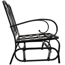 Tangkula Patio Loveseat Bench Steel Frame Furniture Rocking Bench With Cushions Outdoor -Tangkula GUEST d77065a7 e395 4f0b ae00 28ed1b47ffd6