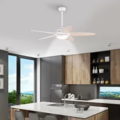 Tangkula 52" Ceiling Fan With Light And Remote Control Indoor Modern Ceiling Fan With Quiet Reversible ETL Motor Black/Silver/White -Tangkula GUEST d79a2733 01a2 4604 8e30 4b2542ca0747