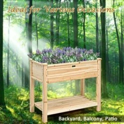 Tangkula Raised Garden Bed Elevated Wood Planter Box Stand For Vegetable Flower -Tangkula GUEST d9bb9595 2bc6 4775 8efa 37e1f170370d