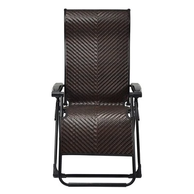 Tangkula 2-Piece Patio Rattan Wicker Recliner Chair Zero Gravity Folding Chaise Lounger 5 Tangkula 2-Piece Patio Rattan Wicker Recliner Chair Zero Gravity Folding Chaise Lounger - Image 3