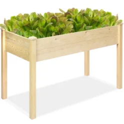 Tangkula Vegetable Flower Planter Wooden Garden