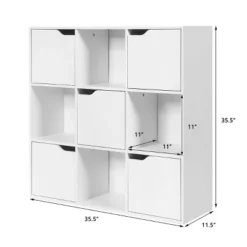 Tangkula 9 Cube Bookcase Toys Storage Bookshelf Freestanding Wood Cubby Display Cabinet Organization -Tangkula GUEST dac74b1e 8fcf 44c4 a5a3 708da50a25d8
