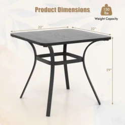 Tangkula 32" Patio Dining Table W/ 4 Curved Legs Heavy-Duty Outdoor Table For 4 Garden -Tangkula GUEST dafaa97f 011d 466b 9e75 0d005556e166