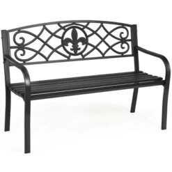 Tangkula Loveseat Metal Garden Bench Heavy-duty Park Loveseat Chair Seat 13 Tangkula Loveseat Metal Garden Bench Heavy-duty Park Loveseat Chair Seat -Tangkula GUEST dd8beff0 d62b 41e9 84c9 a879e903e3c1