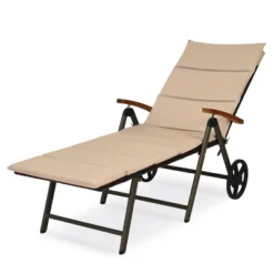 Tangkula Outdoor Rattan Wicker Lounge Chair Folding Patio Chaise W/ Wheels 21 Tangkula Outdoor Rattan Wicker Lounge Chair Folding Patio Chaise W/ Wheels -Tangkula GUEST ddedb468 d331 4204 931f 5e4b696e56eb