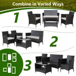 Tangkula 8PCS Outdoor Sofa Set Patio Rattan Wicker Conversation Set W/ Coffee Table 15 Tangkula 8PCS Outdoor Sofa Set Patio Rattan Wicker Conversation Set W/ Coffee Table -Tangkula GUEST de264b8a da39 49e9 a638 ab1089d4d035