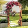 Tangkula 7.7 FT Garden Arch Wooden Arbor Outdoor Wood Trellis For Climbing Plants -Tangkula GUEST df08517a bfcb 4e58 8f65 43ddbeeca2a3