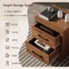 Tangkula Set Of 2 Drawer Nightstand Bedside Table Compact Sofa End Table Rustic Walnut -Tangkula GUEST df104d02 f9d1 4355 9c78 0d6b2f8a4089
