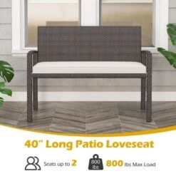 Tangkula 2-Person Patio Loveseat W/ Removable Seat Cushion Metal Frame Backrest 16 Tangkula 2-Person Patio Loveseat W/ Removable Seat Cushion Metal Frame Backrest -Tangkula GUEST df72881f 1cfd 4bbb bded cbab36b2baf2