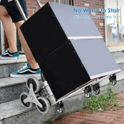 Tangkula Stair Climbing Cart W/Adjustable Handle Bungee Cord Tri-Wheel Design All Terrain Stair Climbing Hand Truck Portable Cart -Tangkula GUEST df7963e2 259c 45bb 8045 cc7a3a9a7e05