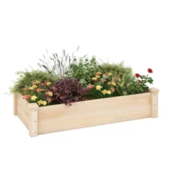 Tangkula Wooden Raised Garden Bed Rectangular Planter Box For Vegetables Fruits Flowers Herbs Outdoor Elevated Planting Bed For Garden -Tangkula GUEST dff368fd ebeb 4b91 9f2f d475e0c619cd