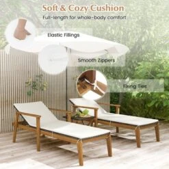 Tangkula Outdoor Chaise Lounge Chair Set Of 2 W/ Armrests & 4-Level Backrest Adjustment -Tangkula GUEST e086972c 12b2 41df 9178 041bae00188a