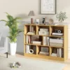 Tangkula Wood Storage Cube Bookcase 3 Tier 8 Cube Open Shelf Storage Cabinet With Anti-Toppling Devices Bookshelf Natural/Burlywood/Oak Grey/White -Tangkula GUEST e30ee7f2 63d2 4f51 b64d 3df8b1839696
