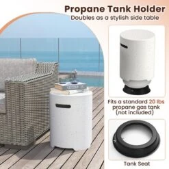 Tangkula 40,000 BTU Outdoor Fire Pit Table Set W/ Tank Holder Stainless Steel Burner -Tangkula GUEST e423ef30 8500 4edf 9911 d11dd1390452