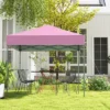 Tangkula 6.6x6.6 FT Folding Pop-up Canopy W/ 6.2-8 Height Adjustment Outdoor Pink