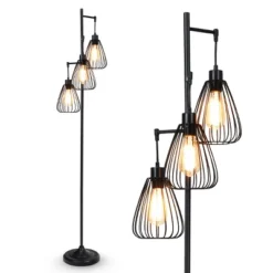 Tangkula Industrial 3-Light Floor Lamp Metal Freestanding Cage Floor Lighting Lamp 11 Tangkula Industrial 3-Light Floor Lamp Metal Freestanding Cage Floor Lighting Lamp -Tangkula GUEST e57f6b2a 7ac9 4ee7 b39b 6184f91a6713