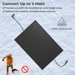 Tangkula 20" X 30" Heated Snow Melting Mat W/ 3 In/h Speed Non-Slip Rubber For Walkway Withouy Cord -Tangkula GUEST e6059e28 74a3 470b 97bd e177e5b08173