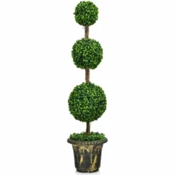 Tangkula 4 Ft Artificial Triple Ball Topiary Tree Greenery Plant Home Office Decoration -Tangkula GUEST e6b02d21 4bc0 42cb 9721 de3d00f5ade7