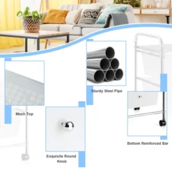 Tangkula 4 Drawer Cart Storage Container Bins With Wheels For Home&School&Office -Tangkula GUEST e6d81bd9 84ca 46be 860d 45815b95e7d8