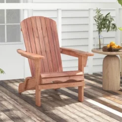 Tangkula Folding Adirondack Chair Set Of 2 W/ High Backrest & Wide Armrests Wooden -Tangkula GUEST e7a3cac1 6768 42ea aa46 6f900c7d261f
