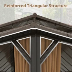 Tangkula 12 X 12 FT Hardtop Gazebo W/ Netting Heavy-Duty Double-Roof Galvanized Metal Top 20 Tangkula 12 X 12 FT Hardtop Gazebo W/ Netting Heavy-Duty Double-Roof Galvanized Metal Top -Tangkula GUEST e7ba97f1 b476 471b 85b9 d376dfc1ec9c
