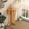 Tangkula Outdoor Folding Bar Table W/ Oval Tabletop & Cross Base For Patio Natural 1 Tangkula Outdoor Folding Bar Table W/ Oval Tabletop & Cross Base For Patio Natural -Tangkula GUEST e7c060ca 3f12 4cf7 a65e 12b2459bf3d9