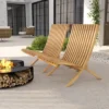 Tangkula 2 PCS Folding Patio Chair Teak Wood Outdoor Lounge Chair W/ Slatted Seat & Backrest -Tangkula GUEST e7ef3790 4659 4958 843e d1ccf478d16a