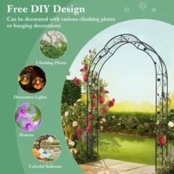 Tangkula 99" Tall Garden Arch Arbor Trellis W/6 Combination Ways & 2 Installation Methods -Tangkula GUEST e835c95a 2cba 4eaf 80cf a6a9db157990