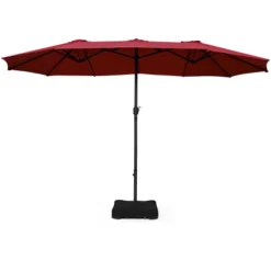 Tangkula 15Ft Outdoor Double-Sided Patio Umbrella With Base -Tangkula GUEST e8d0d1ac db02 4c8f 86f9 02162a827231
