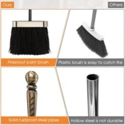 Tangkula 5-Piece Fireplace Tool Set Heavy Duty Fire Tool Set And Holder Fire Pit Stand -Tangkula GUEST e8fad774 b99f 45d1 abc4 b77ec8da9499