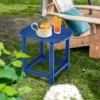 Tangkula 2 PCS 18" Patio Side Table Weather Resistant Adirondack Table Outdoor Chairside End Tables Waterproof HDPE Navy