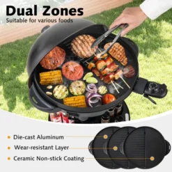 Tangkula Indoor Outdoor Electric Grill W/ Non-stick Grill Plate Temperature Control -Tangkula GUEST eac803b7 e46f 4965 ba89 15626a6e1699