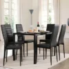 Tangkula Set Of 6 Dining Chairs High Back Kitchen Home Furniture,PVC