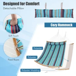 Tangkula Hammock Chair With Stand Portable Bag Cushion Pillow Heavy Duty Frame -Tangkula GUEST eb7f9b39 7ce0 4337 9d71 4c2a9f6df7be