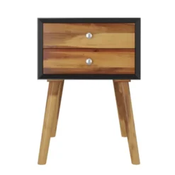 Tangkula Wooden Nightstand With 2 Storage Drawers Accent End Side Table For Bedroom&Living Room -Tangkula GUEST ebb72f24 a957 4b48 a94e 9df4b5caf38a