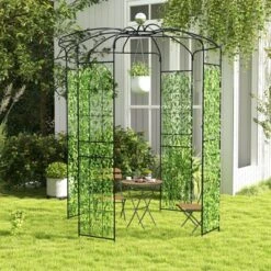 Tangkula Birdcage Shape Garden Arch 9.4 X 6.8FT Heavy Duty Arch Trellis With Hanging Hook For Climbing Plants -Tangkula GUEST ec025c74 fd7b 44bb ad00 2afb76501340