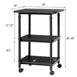 Tangkula 3-Tier Adjustable Rolling Under Desk Printer Cart With 3 Storage Shelves Printer Stand For Home Office -Tangkula GUEST ec84cef5 1a45 4488 8d8b d6d1c2391cf4