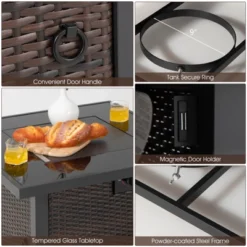 Tangkula 9PCS Furniture Set W/ 32" Fire Pit Table 50,000 BTU Square Propane Fire Pit Patio White 14 Tangkula 9PCS Furniture Set W/ 32" Fire Pit Table 50,000 BTU Square Propane Fire Pit Patio White -Tangkula GUEST ec9ba2c6 7d3a 4da1 9d2b 84606272e67a 2