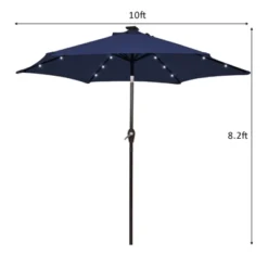 Tangkula 10FT Solar Umbrella LED Patio Market Steel Tilt W/Crank Outdoor Orange New Patio -Tangkula GUEST eccfb5a1 f929 40e6 8b20 19149257eeb3