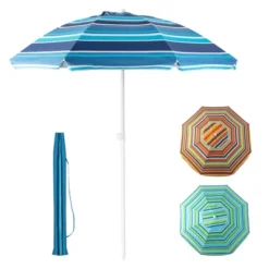 Tangkula 6.5 FT Patio Portable Beach Adjustable Umbrella W/ Sandbag 23 Tangkula 6.5 FT Patio Portable Beach Adjustable Umbrella W/ Sandbag -Tangkula GUEST ece4b102 0d76 41b9 9386 6eb873f5c474
